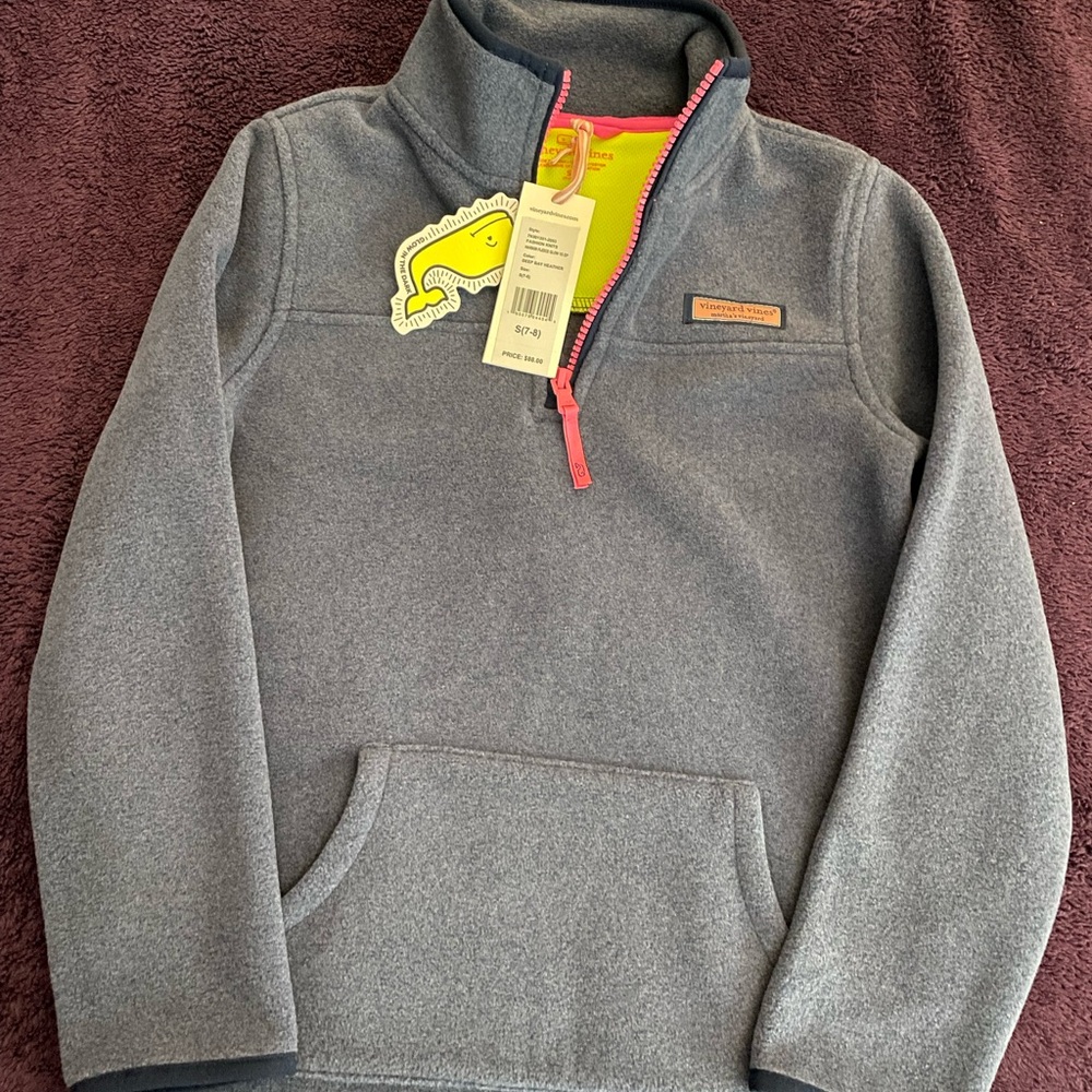NWT Vineyard Vines harbor fleece glow 1/2 zip.